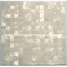 Mosaïque de mosaïque de coquille de mère de perle blanche (HMP69)